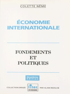 cover image of Économie internationale